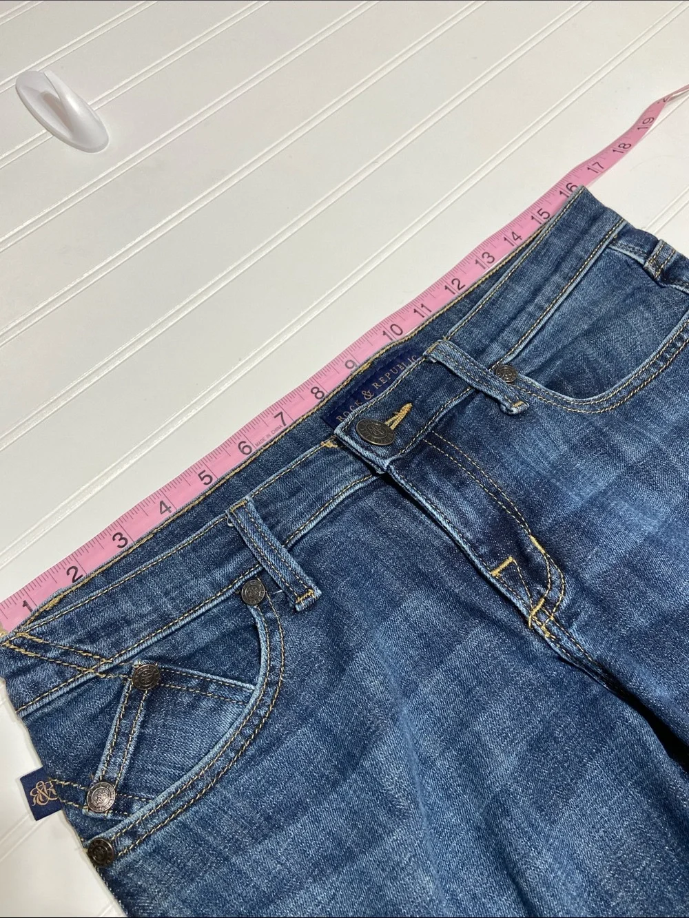 Rock & Republic Emo Y2K Style Denim Jeans Size 6 Indigo Skinny EUC